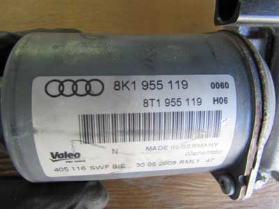 Audi OEM A4 B8 Windshield Wiper Motor 8K1955119 09 10 11 12 13 14 15 16 Allroad4